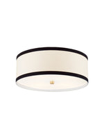 Load image into Gallery viewer, Contemporary Drum Ceiling Light - Fabric Shade Flush Mount for Living Room