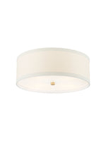 Load image into Gallery viewer, Contemporary Drum Ceiling Light - Fabric Shade Flush Mount for Living Room