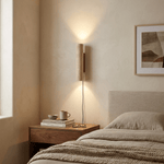 Cargar imagen en el visor de la Galería, Solis Column Walnut Wood Plug-In Wall Light - product image 2