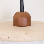 Load image into Gallery viewer, Travertine and Walnut Accent Wall Lamp - product view 13