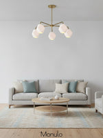 Load image into Gallery viewer, Talvior Faceted Glass Chandelier - Modern 5 Light Glass Lighting