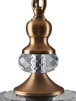 Load image into Gallery viewer, Vintage Brass Clear Glass Flower Pendant Light For Kitchen Island