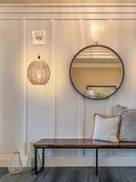 Cargar imagen en el visor de la Galería, Aplique de pared vintage de madera de bambú japonés