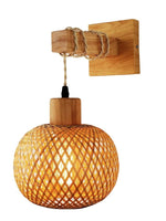 Cargar imagen en el visor de la Galería, Aplique de pared vintage de madera de bambú japonés