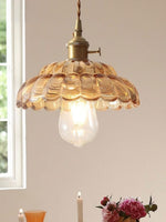 Load image into Gallery viewer, Vintage Clear Petal Glass Pendant Light For Bedroom
