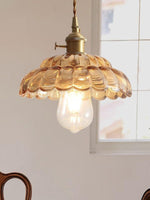 Load image into Gallery viewer, Vintage Clear Petal Glass Pendant Light For Bedroom