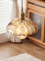 Load image into Gallery viewer, Vintage Clear Petal Glass Pendant Light For Bedroom