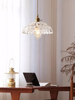 Load image into Gallery viewer, Vintage Clear Petal Glass Pendant Light For Bedroom