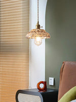 Load image into Gallery viewer, Vintage Clear Petal Glass Pendant Light For Bedroom