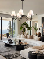 Load image into Gallery viewer, Vintage Iron Multi-head Curved Rod Chandelier