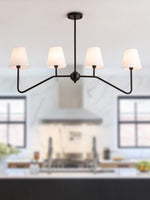Load image into Gallery viewer, Vintage Iron Multi-head Curved Rod Chandelier