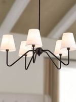 Load image into Gallery viewer, Vintage Iron Multi-head Curved Rod Chandelier