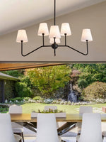 Load image into Gallery viewer, Vintage Iron Multi-head Curved Rod Chandelier