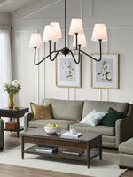 Load image into Gallery viewer, Vintage Iron Multi-head Curved Rod Chandelier