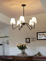 Load image into Gallery viewer, Vintage Iron Multi-head Curved Rod Chandelier