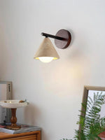 Load image into Gallery viewer, Wabi-Sabi Style Travertine Cone Shade Wall Light