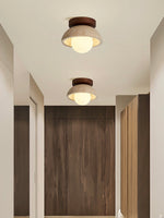 Load image into Gallery viewer, Wabi-Sabi Style Travertine Dome Ceiling Light for Living Room