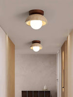 Load image into Gallery viewer, Wabi-Sabi Style Travertine Dome Ceiling Light for Living Room