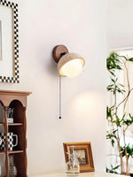 Cargar imagen en el visor de la Galería, Lámpara de pared de media esfera de travertino estilo Wabi-Sabi