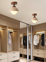 Load image into Gallery viewer, Wabi-Sabi Travertine Dome Ceiling Light