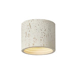 Load image into Gallery viewer, Cylindrical Travertine Lamp - LED Wabi Sabi Ceiling Light for Modern Homes