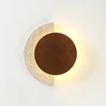 Load image into Gallery viewer, Crescent Halo Travertine Plug-In Wall Light - product image 8