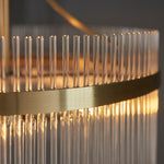 Load image into Gallery viewer, Elegant Glass Rods 3 Light Pendant Light - Vintage Brass Finish