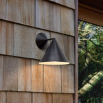 Load image into Gallery viewer, Brivana Metal Cone Sconce - Modern Outdoor Wall Sconce With Cone Shade