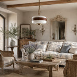 Load image into Gallery viewer, Vintage glass pendant light with warm ambience