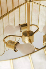 Load image into Gallery viewer, Lumica Faceted Capiz Shell Pendant — Coastal-Contemporary Pendant Light for Dining & Kitchen Islands