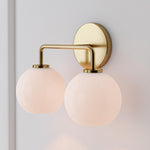 Load image into Gallery viewer, Selvion Art-Glass Globe Wall Sconce – Elegant Modern Wall Light for Bathrooms, Halls & Living Spaces