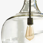 Load image into Gallery viewer, Lirra Hand Blown Glass Hanging Light – Industrial Style for Living Rooms and Entryways U11