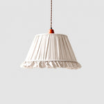 Load image into Gallery viewer, Seagull Gray pleated fabric pendant light