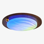 Cargar imagen en el visor de la Galería, Walnut RGB Dynamic Sky Flush Mount Ceiling Light