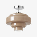 Charger l'image dans la visionneuse de galerie, Koloro Glass Ceiling Light — Layered Rounded Design Lampshade for Hallway or Cloakroom