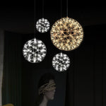 Load image into Gallery viewer, Silver Spark Ball Pendant Light