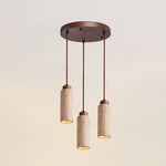 Load image into Gallery viewer, Wabi Sabi Solid Wood Travertine Stone Pendant Light M37