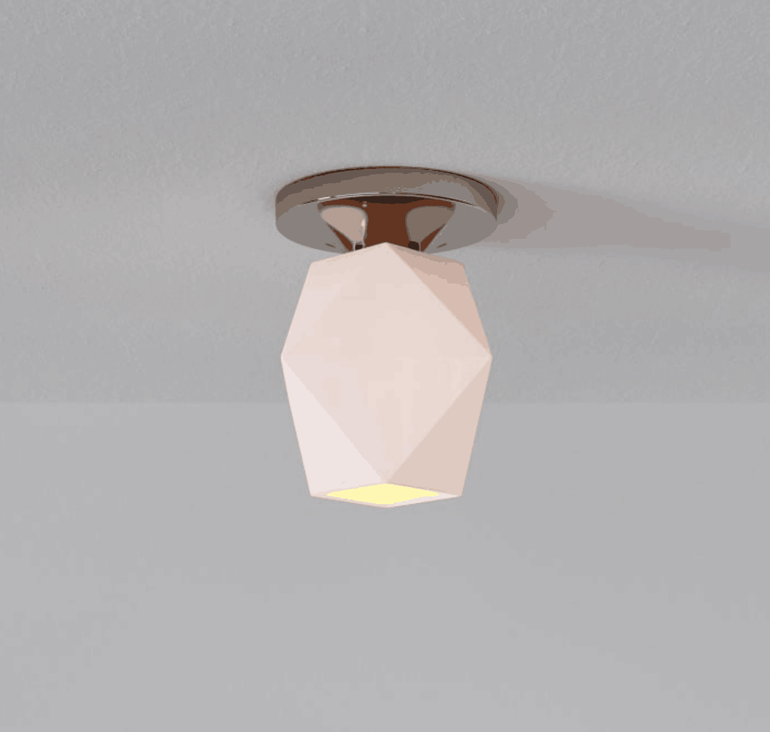 Lámpara de techo de cristal Talvior Geometry - Estilo de montaje empotrado de cristal facetado