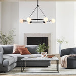 Load image into Gallery viewer, Brelia Modern Round Chandelier - Glass Globe Design For Modern Home