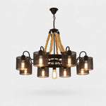 Cargar imagen en el visor de la Galería, Rustic farmhouse rope chandelier