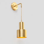 Bild in Gallery-Viewer laden, Antique gold metal shade wall light, 1206HW shade 18 cm high and 12 cm diameter