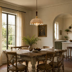 Bild in Gallery-Viewer laden, Natural leather pendant above a dining table