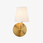 Load image into Gallery viewer, Ornato Luxe Metal Frame Wall Lamp with Fabric Shade – Minimalist Mid Century Modern Wall Sconce for Entryway or Hallway