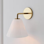 Load image into Gallery viewer, Conica Sculptural Cone Glass Wall Sconce – Modern Minimalist Lighting for Bathroom or Hallway