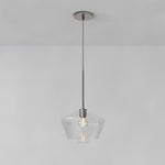 Load image into Gallery viewer, Merin Geometric Glass Chandelier – Modern Architectural Lighting for Dining Room or Foyer