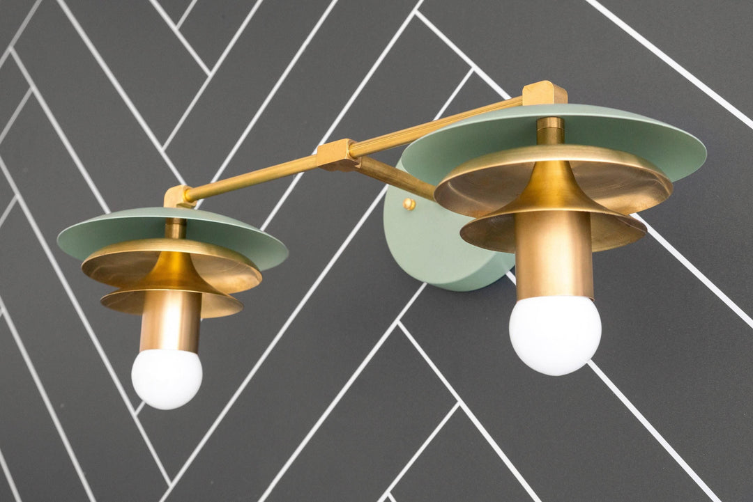 Artivo Layered Dual Heads Wall Sconce – Scandinavian Minimalist Designer Wall Sconce for Vanity or Corridor