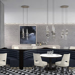 Load image into Gallery viewer, Contemporary Hanging Light - Iron Metal Glass Gold Brown Damp-rated