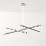 Charger l'image dans la visionneuse de galerie, Lustre Borvia Spoutnik à 6 lumières – Style Trace à hauteur réglable