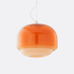 Load image into Gallery viewer, Clinco Modern Coloured Glass Mushroom Pendant Lamp – Stylish Ambient Lighting for Boutique & Residential Spaces