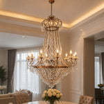 Load image into Gallery viewer, Cascading Crystal Basket Grand Chandelier